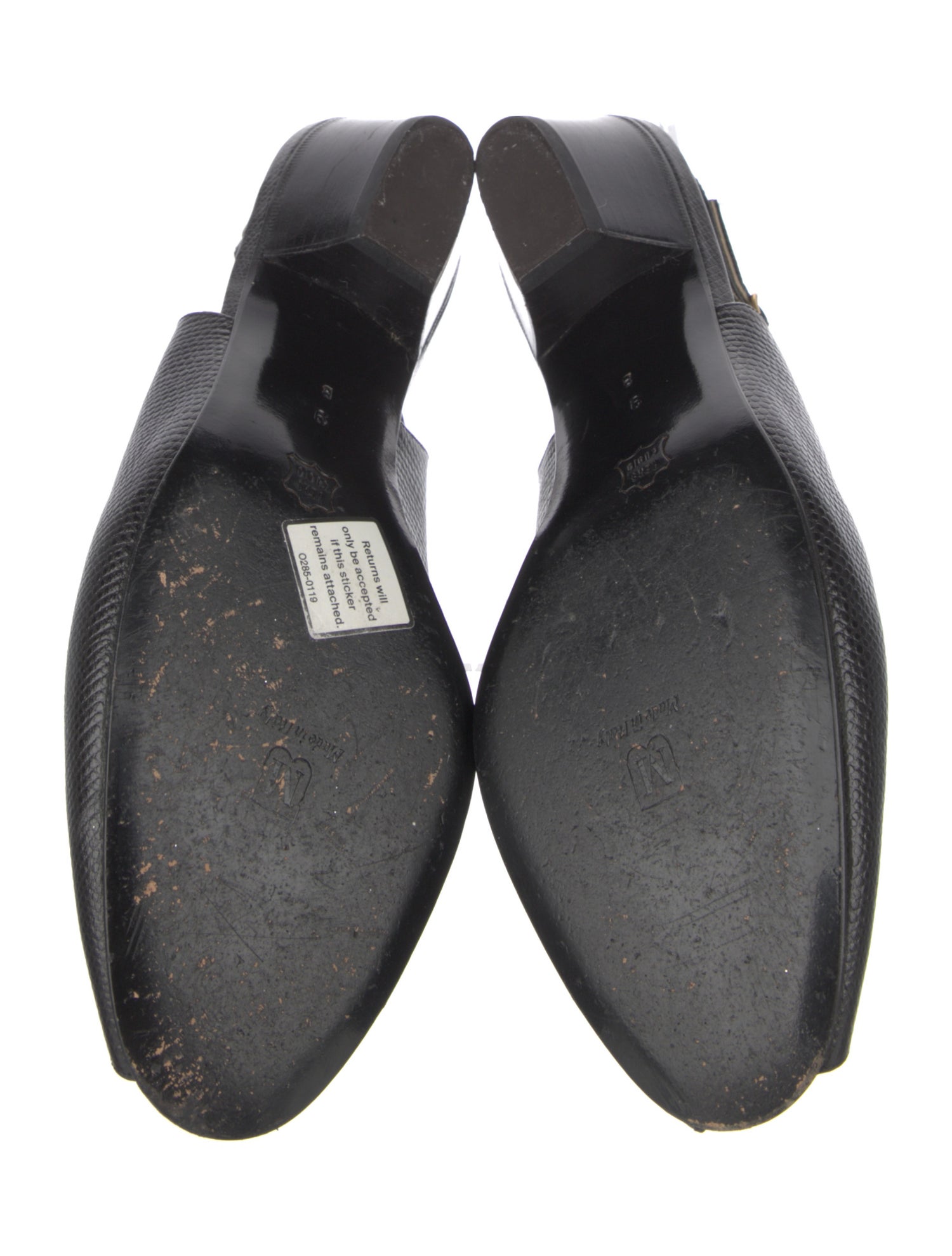 Bruno Magli Embossed Leather Slingback Pumps